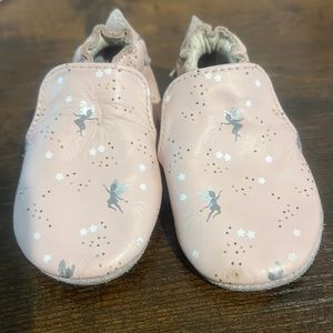 Robeez size0-6 month pink with silver fairies